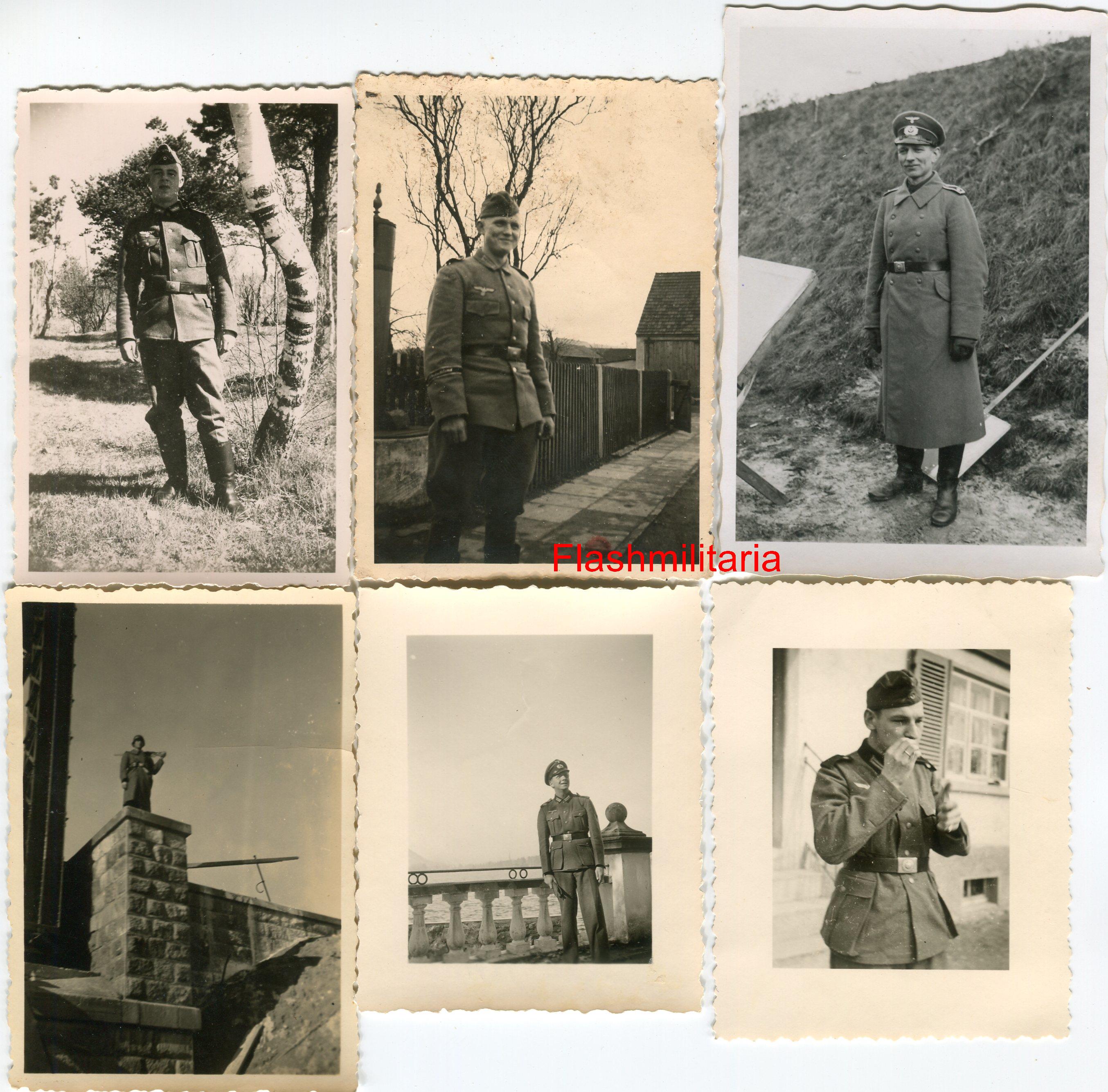 militaria : 10 photos allemandes -- Soldats de la Heer seuls