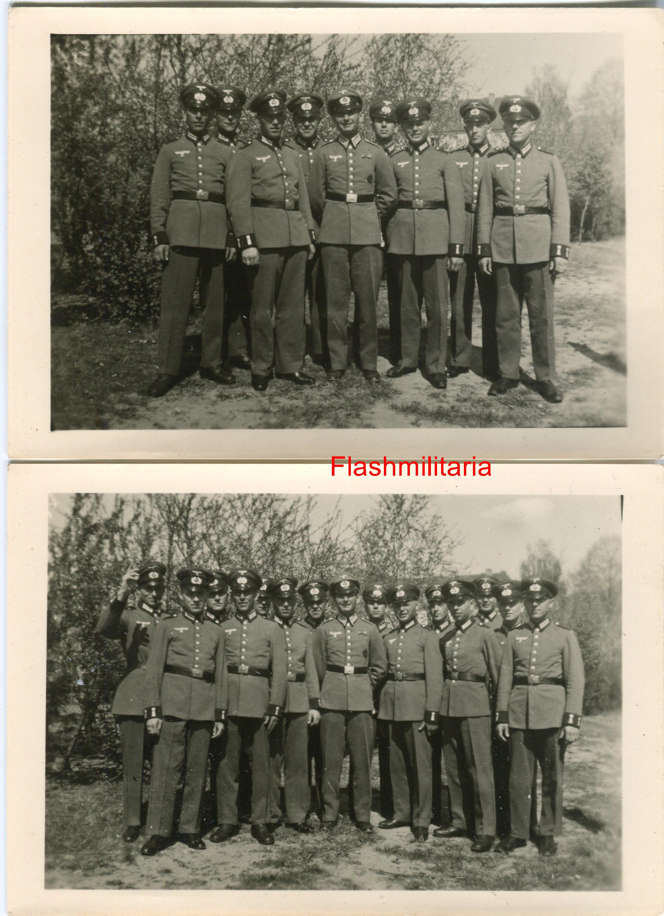 militaria : 2 photos allemandes -- Soldats en Waffenrock